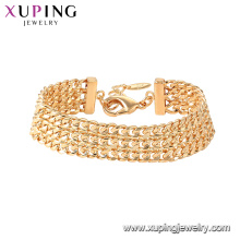 75796 xuping fashion chain ladies gold 18k plated bracelet jewellery